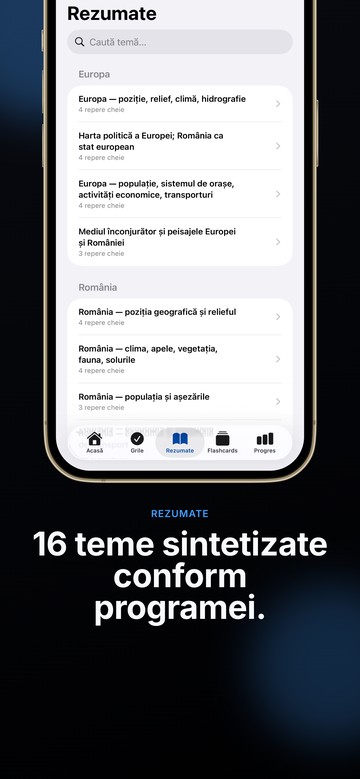 Rezumate pe toate temele din programă în BacGeografie